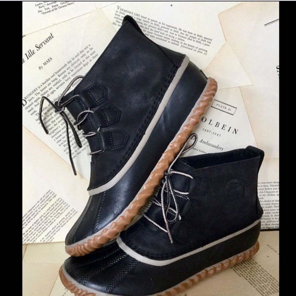 Sorel Leather Rubber Waterproof Lace Up Boot 40/9 - Picture 1 of 6